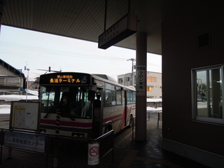 岩見沢ターミナルに停車するバス