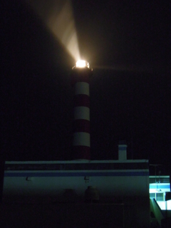 ノシャップ岬の灯台。暗くて全然風景は見えなかった