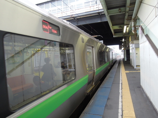 札幌方面の列車に乗車