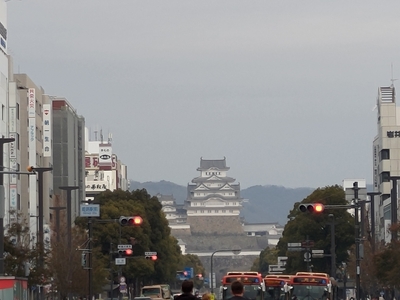 姫路駅から見える姫路城