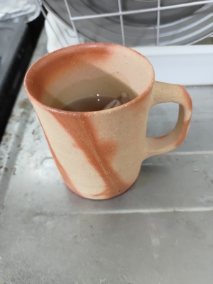 備前焼のマグカップ