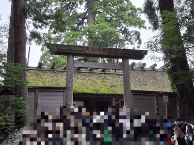 伊勢神宮内宮の正宮（外観のみ。中は撮影禁止だった）