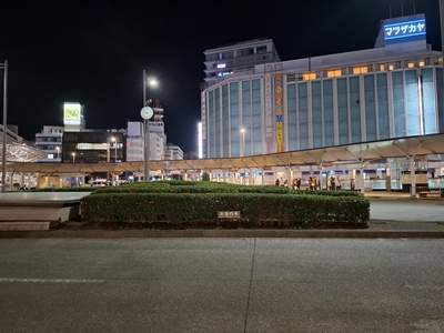 静岡駅北口にて。単なる植え込みかと思ったら