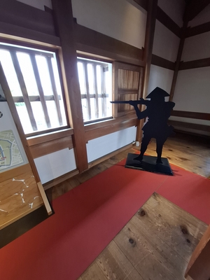 鉄砲を持った武士のパネルが置かれていたのだが、